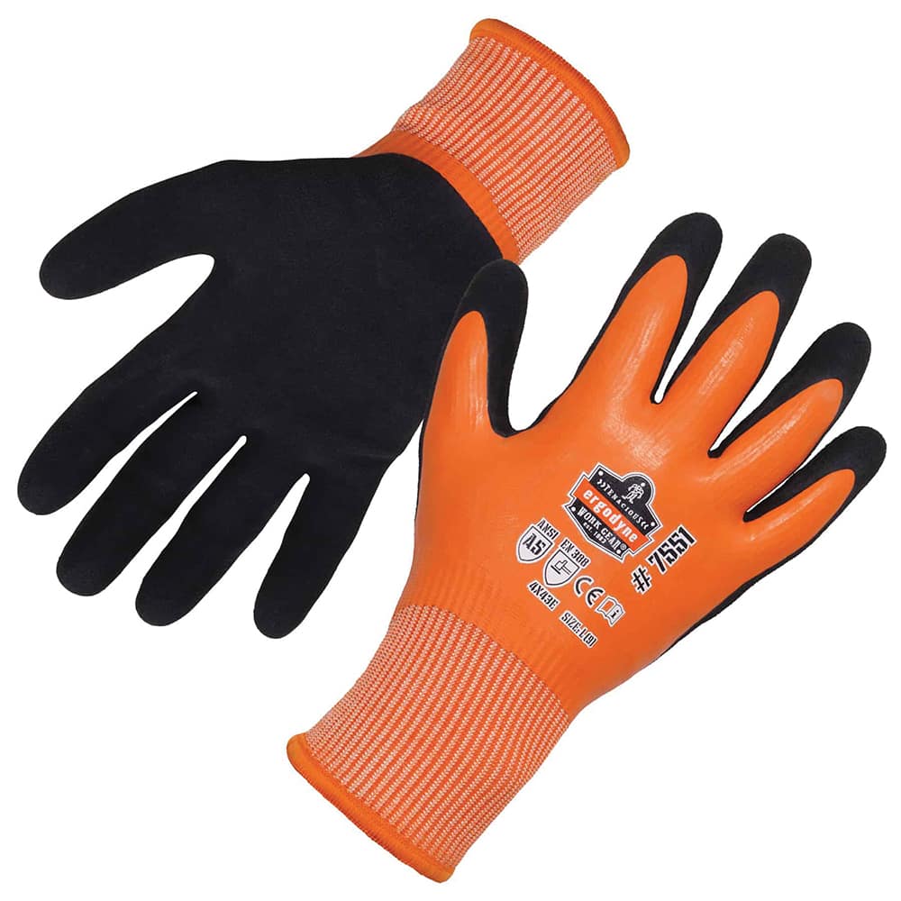 Ergodyne - Cut & Puncture Resistant Gloves; Type: Cut & Puncture Resistant ; ANSI/ISEA Puncture Resistance Level: 3 ; ANSI/ISEA Cut Resistance Level: A5 ; Coated Area: Fully Coated ; Material Type: HPPE ; Coating Material: Latex; Nitrile - Exact Tooling