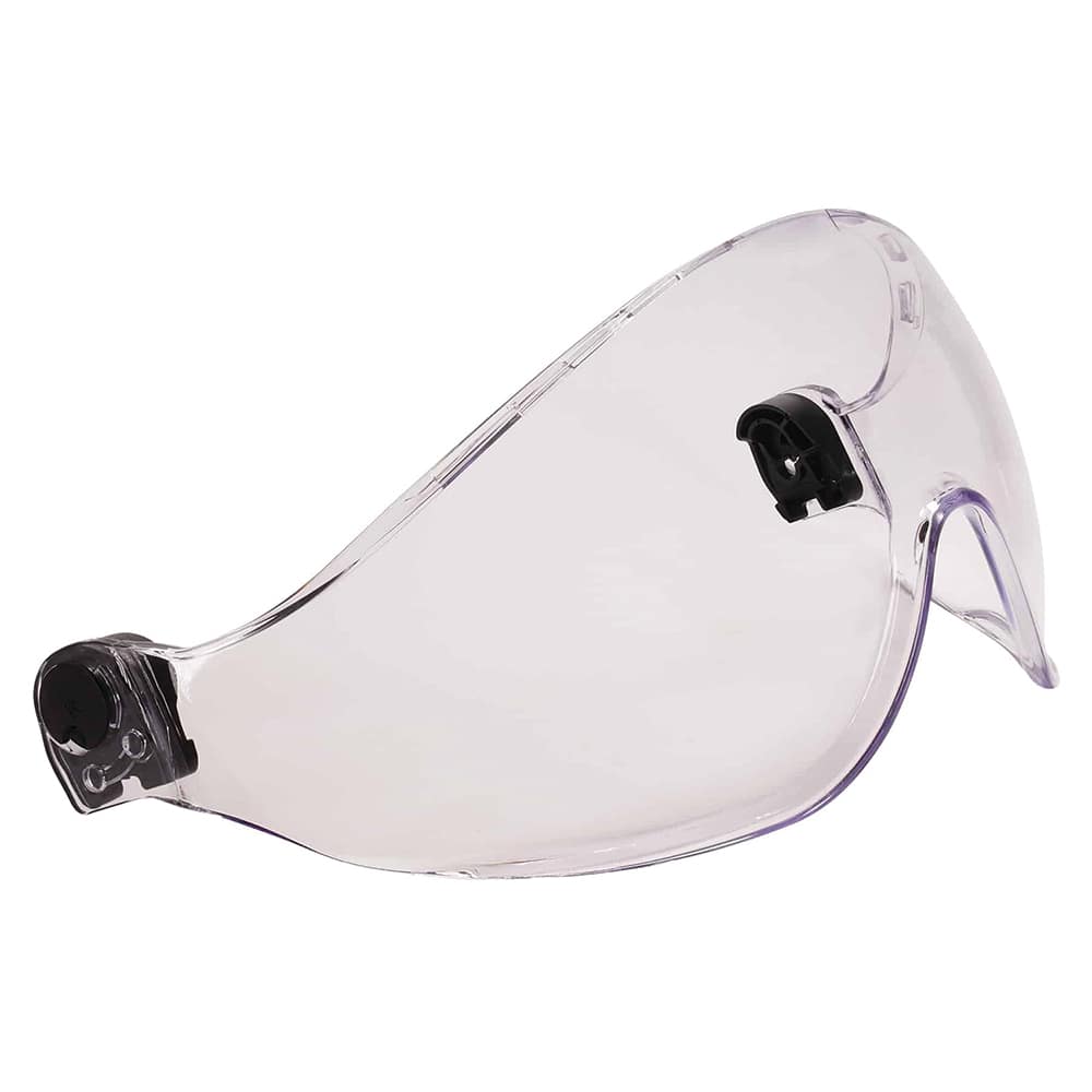 Ergodyne - Hard Hat Accessories; Type: Visor ; Hard Hat Compatibility: Skullerz? 8974, 8974LED, 8975 and 8975LED Safety Helmets ; Material: Polycarbonate ; Attachment Type: Screw-On ; Color: Clear ; Additional Information: Skullerz 8991; Permanent Fog-Of - Exact Tooling