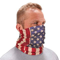 Ergodyne - Hats, Headbands & Bandanas; Garment Style: Gaiter ; Garment Type: Washable ; Garment Color: Red; White; Blue ; Garment Size: Universal ; Garment Material: High-Performance Knit Fabric ; Color Pattern: Flag - Exact Tooling