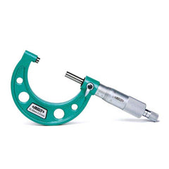Insize USA LLC - Mechanical Outside Micrometers; Minimum Measurement (mm): 75.00 ; Maximum Measurement (mm): 100.00 ; Graduation (mm): 0.01 ; Features: None ; Thimble Type: Ratchet Stop ; Measuring Face Material: Carbide - Exact Tooling