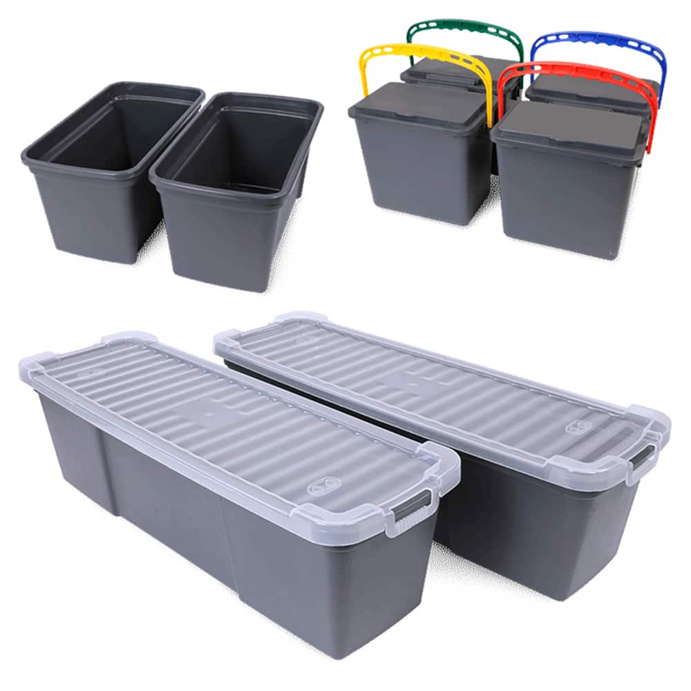 O-Cedar - Janitor Carts & Caddies; Type: Compact Microfiber Cleaning Cart ; Material: Metal ; Width (Inch): 27-1/2 ; Length: 35 (Inch); Color: Black - Exact Tooling