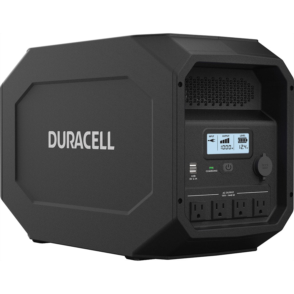 Duracell - Portable Power Generators; Fuel Type: Electric ; Starting Method: Power Switch ; Wattage: 1440 ; Horsepower (HP): 0 ; Receptacle Type: 3 Prong ; Voltage: 115VAC - Exact Tooling