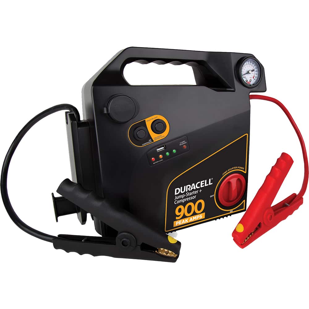 Duracell - Automotive Battery Chargers & Jump Starters; Type: Jump Starter ; Amperage Rating: 900 ; Voltage: 12 - Exact Tooling