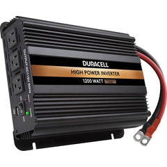 Duracell - Power Inverters; Input Voltage: 12 ; Output Voltage: 115 VAC ; Continuous Output Power (W): 1200 ; Peak Output Power (W): 2400 ; Maximum Input Current Rating (A): 100 ; Cooling Method: Fan Cooled - Exact Tooling
