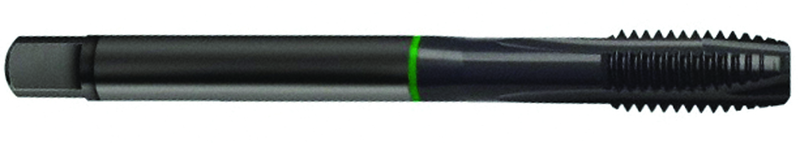 5/8-18 Dia. - 2B - 3 FL - Cobalt Plug Green Ring Tap - Blk-Ox FORM-B DIN 374 - Exact Tooling