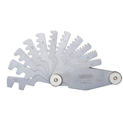 Insize USA LLC - Screw Pitch Gages; Pitch Range (mm): 2-20 ; Number of Leaves: 12 ; Thread Angle (Degrees): 30.00 ; Material: Medium Carbon Steel - Exact Tooling