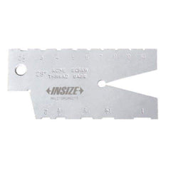 Insize USA LLC - Screw Checkers; Thread Type: Acme ; Minimum Threads per Inch: 1 ; Maximum Threads per Inch: 10 ; Material: Medium Carbon Steel ; Thread Angle (Degrees): 29.00 ; Number of Leaves: 1 - Exact Tooling