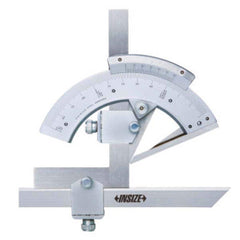 Insize USA LLC - Bevel Protractors; Blade Length (mm): 150.0000 ; Blade Length (Inch): 5-29/32 ; Maximum Measurement (Degrees): 320.00 ; Dial Graduation (Degrees): 2.00 ; Dial Range: 0-320 ; Accuracy (Minutes): 2.00 - Exact Tooling
