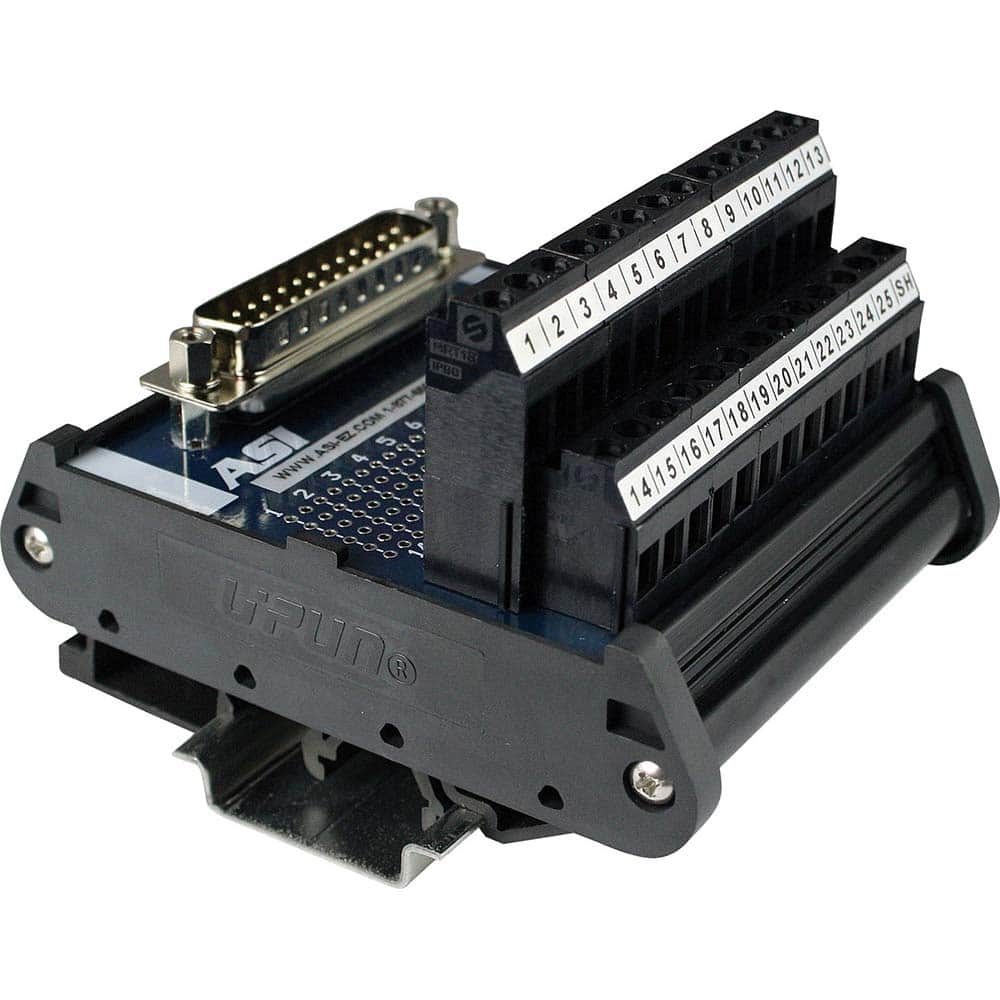 Automation Systems Interconnect - Interface Relay Modules; Input Amperage (mA): 0.01 ; Input Amperage: 0.01 ; Coil Voltage: 24 VDC ; Mounting Type: DIN Rail ; For Use With: Connecting 25 pin Male D-Sub Connector to Wire - Exact Tooling