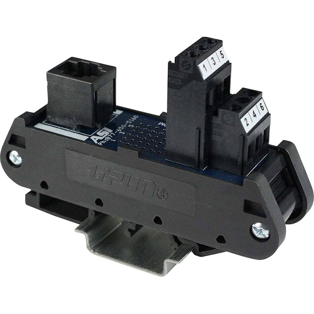 Automation Systems Interconnect - Interface Relay Modules; Input Amperage: 0.01 ; Coil Voltage: 120 V ; Mounting Type: DIN Rail ; For Use With: Connecting RJ11 Cable to Wire - Exact Tooling