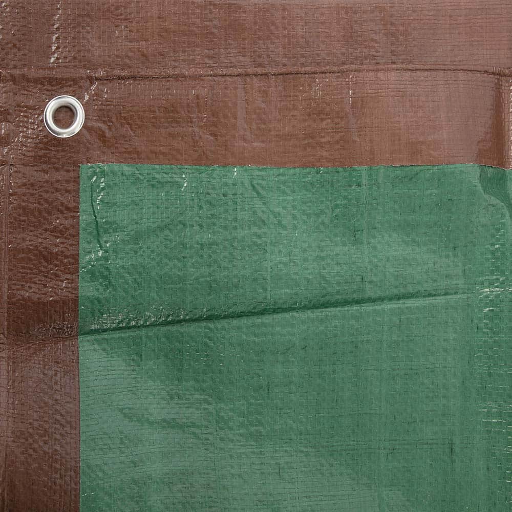 Erickson Manufacturing - Tarps & Dust Covers; Material: Polyethylene ; Width (Feet): 8.00 ; Grommet: Yes ; Color: Brown ; Length: 10 - Exact Tooling