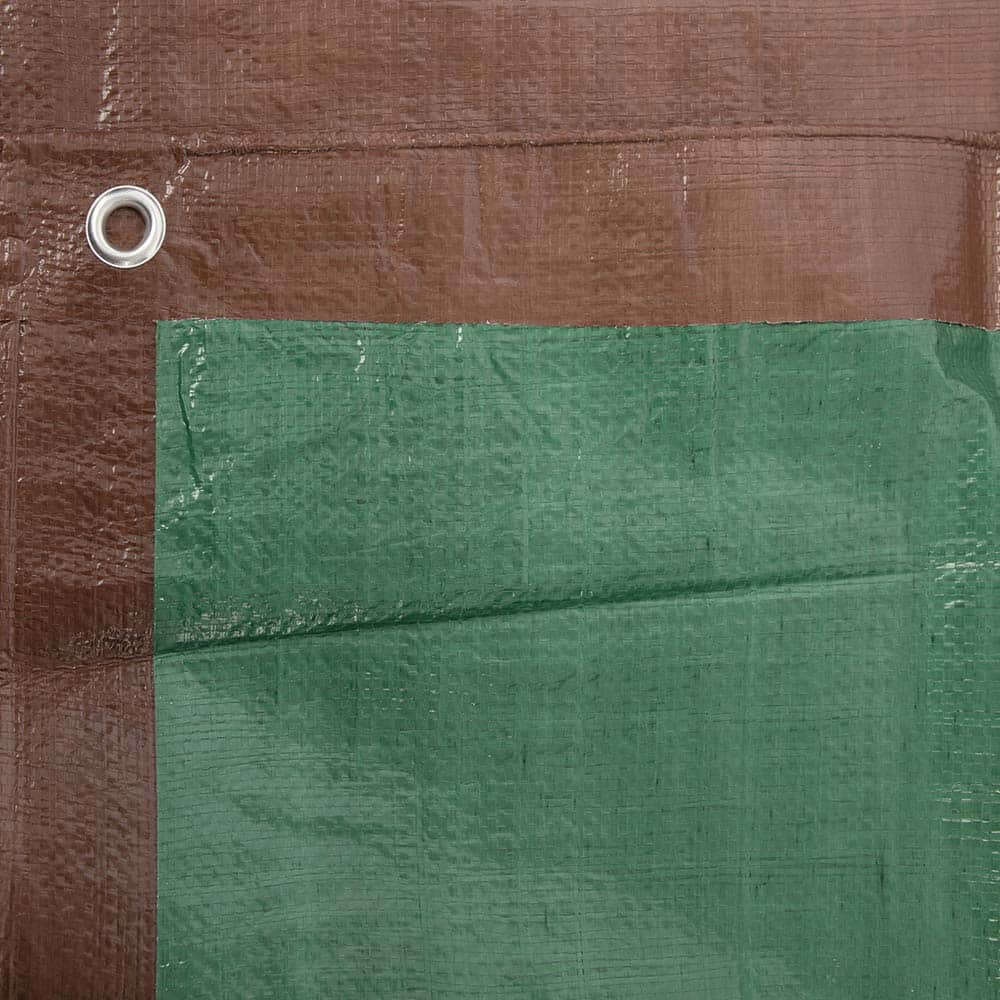 Erickson Manufacturing - Tarps & Dust Covers; Material: Polyethylene ; Width (Feet): 12.00 ; Grommet: Yes ; Color: Brown ; Length: 16 - Exact Tooling
