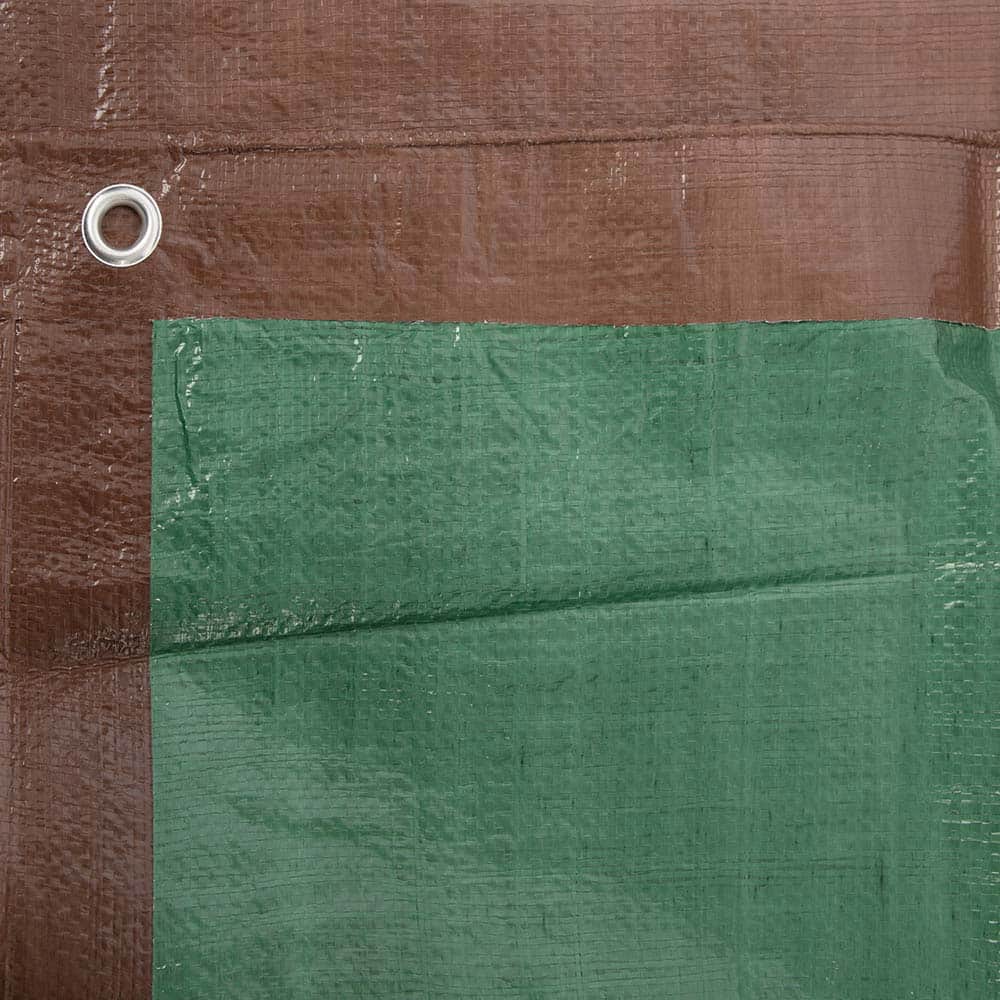 Erickson Manufacturing - Tarps & Dust Covers; Material: Polyethylene ; Width (Feet): 10.00 ; Grommet: Yes ; Color: Brown ; Length: 12 - Exact Tooling