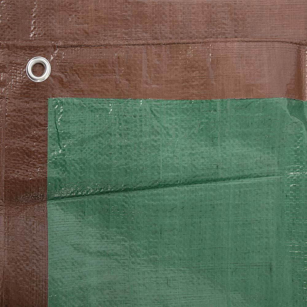 Erickson Manufacturing - Tarps & Dust Covers; Material: Polyethylene ; Width (Feet): 12.00 ; Grommet: Yes ; Color: Brown ; Length: 20 - Exact Tooling