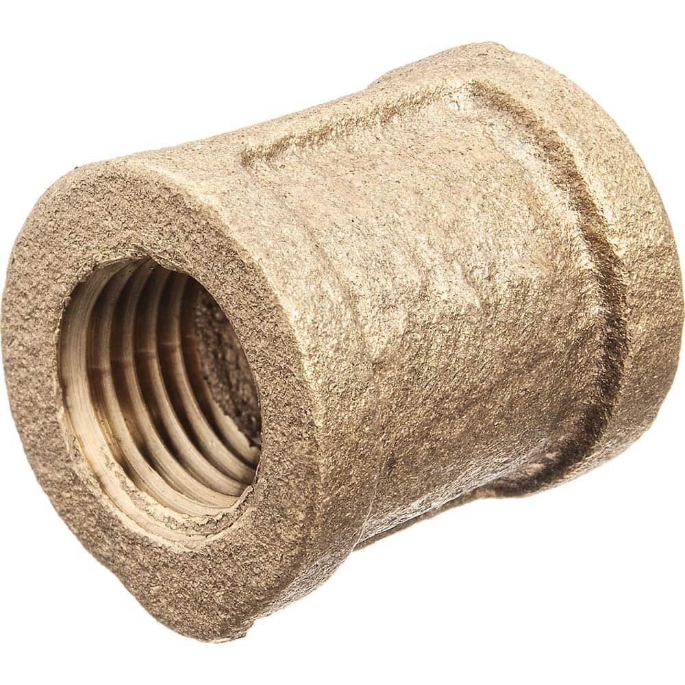 USA Sealing - Brass & Chrome Pipe Fittings; Type: Coupling ; Fitting Size: 4 x 4 ; End Connections: FNPT x FNPT ; Material: Brass ; Pressure Rating (psi): 125 ; Finish/Coating: Uncoated - Exact Tooling