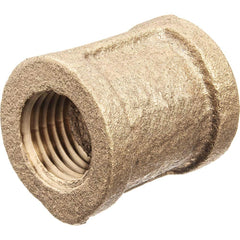 USA Sealing - Brass & Chrome Pipe Fittings; Type: Coupling ; Fitting Size: 4 x 4 ; End Connections: FNPT x FNPT ; Material: Brass ; Pressure Rating (psi): 125 ; Finish/Coating: Uncoated - Exact Tooling