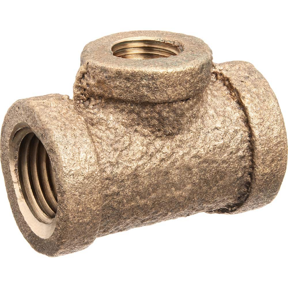USA Sealing - Brass & Chrome Pipe Fittings; Type: Reducing Branch Tee ; Fitting Size: 2-1/2 x 2-1/2 x 1-1/2 ; End Connections: FNPT x FNPT x FNPT ; Material: Brass ; Pressure Rating (psi): 125 ; Finish/Coating: Uncoated - Exact Tooling