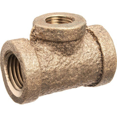 USA Sealing - Brass & Chrome Pipe Fittings; Type: Reducing Branch Tee ; Fitting Size: 2-1/2 x 2-1/2 x 1-1/2 ; End Connections: FNPT x FNPT x FNPT ; Material: Brass ; Pressure Rating (psi): 125 ; Finish/Coating: Uncoated - Exact Tooling