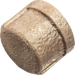 USA Sealing - Brass & Chrome Pipe Fittings; Type: Cap ; Fitting Size: 4 ; End Connections: FNPT ; Material: Brass ; Pressure Rating (psi): 125 ; Finish/Coating: Uncoated - Exact Tooling