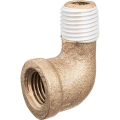 USA Sealing - Brass & Chrome Pipe Fittings; Type: Street Elbow ; Fitting Size: 3 x 3 ; End Connections: FNPT x MNPT w/Thread Sealant ; Material: Brass ; Pressure Rating (psi): 125 ; Finish/Coating: Uncoated - Exact Tooling