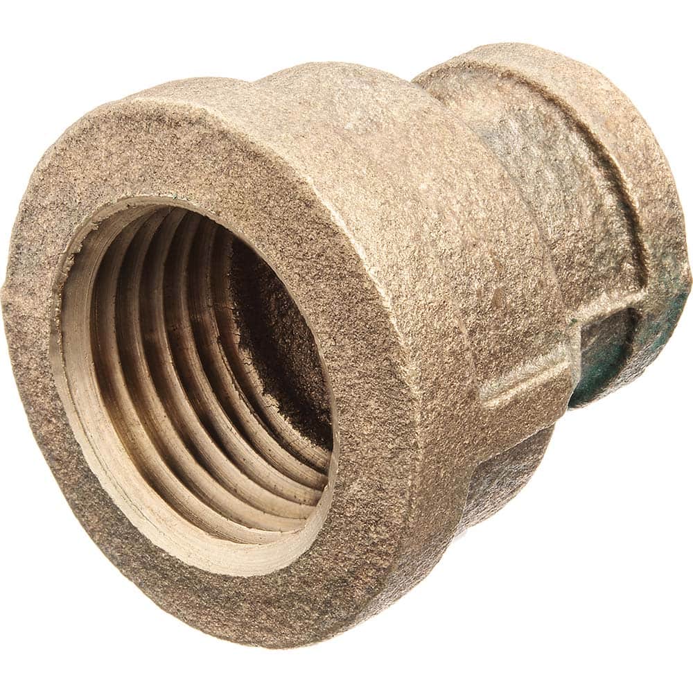 USA Sealing - Brass & Chrome Pipe Fittings; Type: Reducing Coupling ; Fitting Size: 2 x 1 ; End Connections: FBSPT x FBSPT ; Material: Brass ; Pressure Rating (psi): 125 ; Finish/Coating: Uncoated - Exact Tooling
