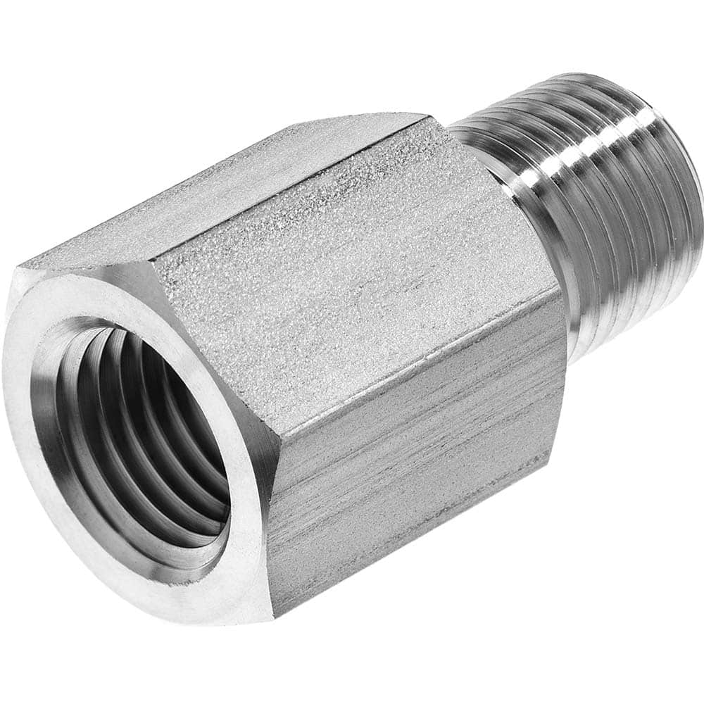 USA Sealing - Stainless Steel Pipe Fittings; Type: Adapter ; Fitting Size: 1/2 x 1/2 ; End Connections: FNPT x MBSPT ; Material Grade: 316 ; Pressure Rating (psi): 4900 - Exact Tooling