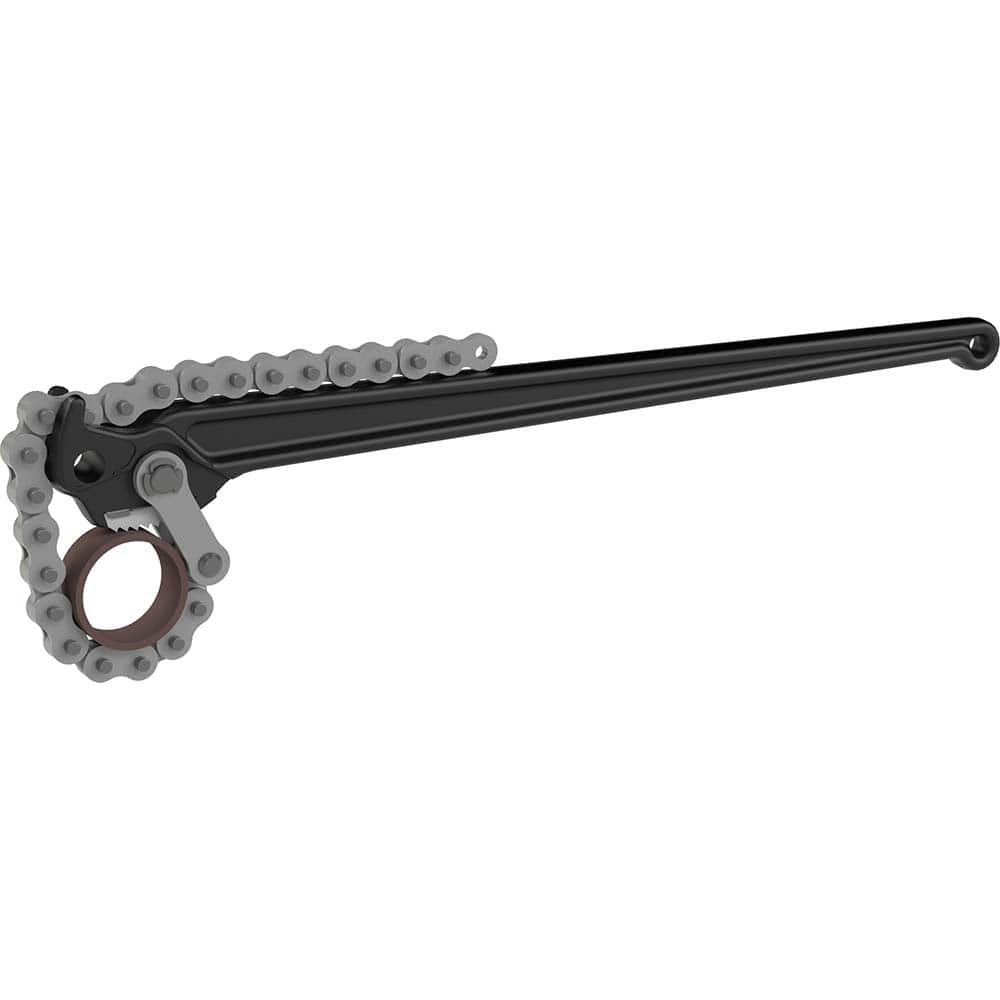 Petol - Chain & Strap Wrenches; Type: Chain Tong ; Maximum Pipe Capacity (Inch): 11.75 ; Chain/Strap Length: 48 (Inch); Handle Length: 27 (Inch) - Exact Tooling