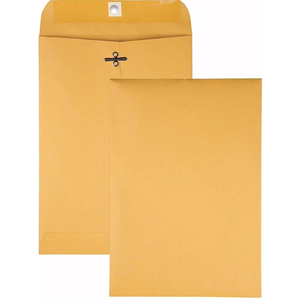 Quality Park - Mailers, Sheets & Envelopes; Type: Clasp Envelope ; Style: Clasp w/Gummed Flap ; Width (Inch): 10 ; Length (Inch): 7 ; Box Quantity: 100 ; Size: 7 x 10 - Exact Tooling