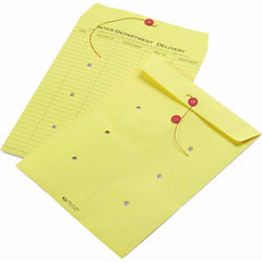 Quality Park - Mailers, Sheets & Envelopes; Type: Inter-Department Envelopes ; Style: String & Button ; Width (Inch): 13 ; Length (Inch): 10 ; Box Quantity: 100 ; Size: 10 x 13 - Exact Tooling