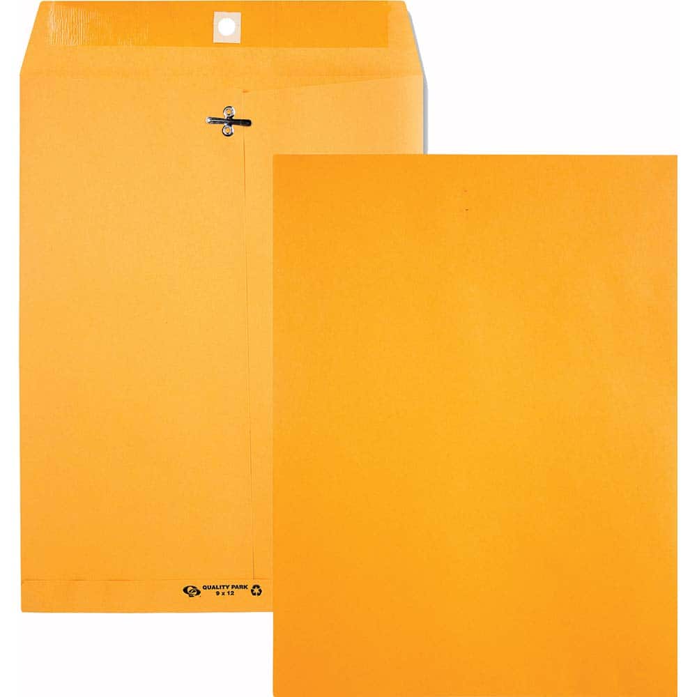 Quality Park - Mailers, Sheets & Envelopes; Type: Clasp Envelope ; Style: Clasp w/Gummed Flap ; Width (Inch): 13 ; Length (Inch): 10 ; Box Quantity: 100 ; Size: 10 x 13 - Exact Tooling