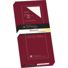 Southworth - Mailers, Sheets & Envelopes; Type: Business Envelope ; Style: Gummed Flap ; Width (Inch): 9-1/2 ; Length (Inch): 4-1/8 ; Box Quantity: 50 ; Size: 4.13 x 9.5 - Exact Tooling