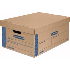 BANKERS BOX - Compartment Storage Boxes & Bins; Type: Moving/Storage Box ; Number of Compartments: 1.000 ; Overall Width: 15 ; Overall Depth: 24 (Inch); Overall Height (Inch): 10 ; Color: Kraft/Blue - Exact Tooling