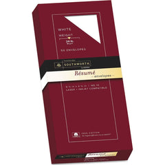Southworth - Mailers, Sheets & Envelopes; Type: Business Envelope ; Style: Gummed Flap ; Width (Inch): 9-1/2 ; Length (Inch): 4-1/8 ; Box Quantity: 50 ; Size: 4.13 x 9.5 - Exact Tooling