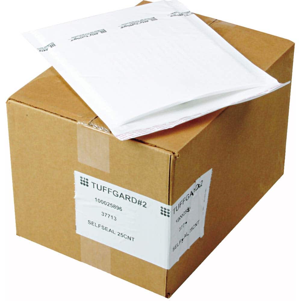 Sealed Air - Mailers, Sheets & Envelopes; Type: Jiffy Bubble Cushioned Mailer ; Style: Self Seal ; Width (Inch): 12 ; Length (Inch): 8-1/2 ; Box Quantity: 25 ; Size: 8.5 x 12 - Exact Tooling
