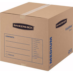 BANKERS BOX - Boxes & Crush-Proof Mailers; Type: Moving Boxes ; Width (Inch): 18 ; Length (Inch): 18 ; Height (Inch): 16 ; Color: Kraft/Blue - Exact Tooling