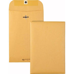 Quality Park - Mailers, Sheets & Envelopes; Type: Clasp Envelope ; Style: Clasp w/Gummed Flap ; Width (Inch): 9 ; Length (Inch): 6 ; Box Quantity: 100 ; Size: 6 x 9 - Exact Tooling