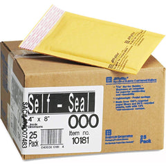 Sealed Air - Mailers, Sheets & Envelopes; Type: Bubble Mailer ; Style: Self Adhesive ; Width (Inch): 8 ; Length (Inch): 4 ; Box Quantity: 25 ; Size: 4 x 8 - Exact Tooling