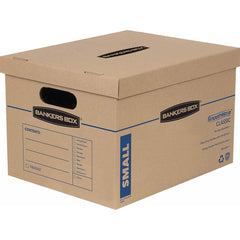 BANKERS BOX - Compartment Storage Boxes & Bins; Type: Moving/Storage ; Number of Compartments: 1.000 ; Overall Width: 12 ; Overall Depth: 15 (Inch); Overall Height (Inch): 10 ; Color: Kraft/Blue - Exact Tooling
