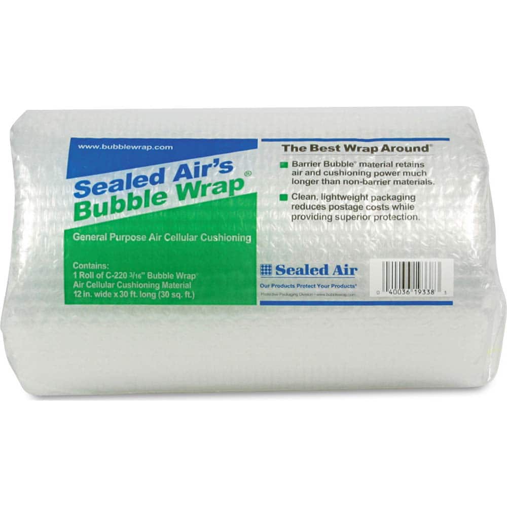 Sealed Air - Bubble Roll & Foam Wrap; Type: Bubble Roll ; Package Type: Roll ; Length (Feet): 30 ; Width (Inch): 12 ; Thickness: 3/16 (Inch); Special Item Information: Lightweight, Reliable Packaging - Exact Tooling