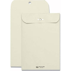 Quality Park - Mailers, Sheets & Envelopes; Type: Clasp Envelope ; Style: Clasp w/Gummed Flap ; Width (Inch): 9-1/2 ; Length (Inch): 6-1/2 ; Box Quantity: 100 ; Size: 6.5 x 9.5 - Exact Tooling
