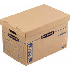 BANKERS BOX - Compartment Storage Boxes & Bins; Type: Moving Box ; Number of Compartments: 1.000 ; Overall Width: 12-1/2 ; Overall Depth: 18-1/2 (Inch); Overall Height (Inch): 12 ; Color: Kraft/Blue - Exact Tooling