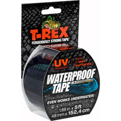 T-Rex - Waterproof Tape; Material Type: Butyl ; Width (Inch): 2 ; Length (yd): 1.66 ; Color: Black - Exact Tooling