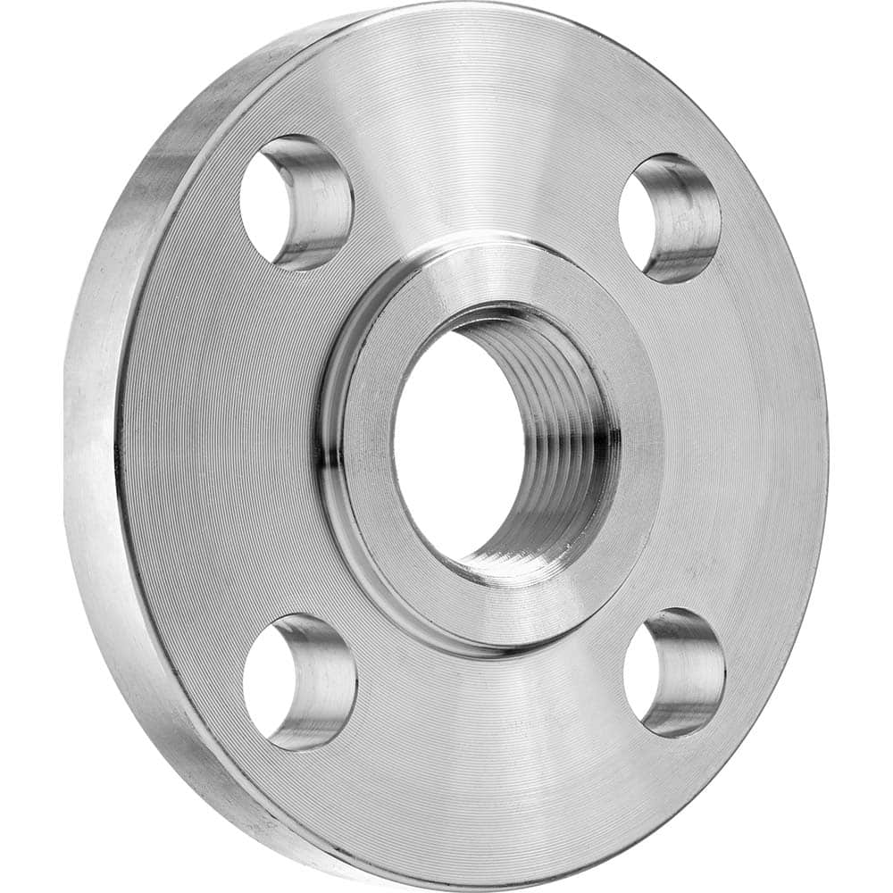 USA Sealing - Stainless Steel Pipe Flanges; Style: Threaded ; Pipe Size: 1/2 (Inch); Outside Diameter (Inch): 4-3/4 ; Material Grade: 316 ; Distance Across Bolt Hole Centers: 3-1/4 (Inch); Number of Bolt Holes: 4.000 - Exact Tooling