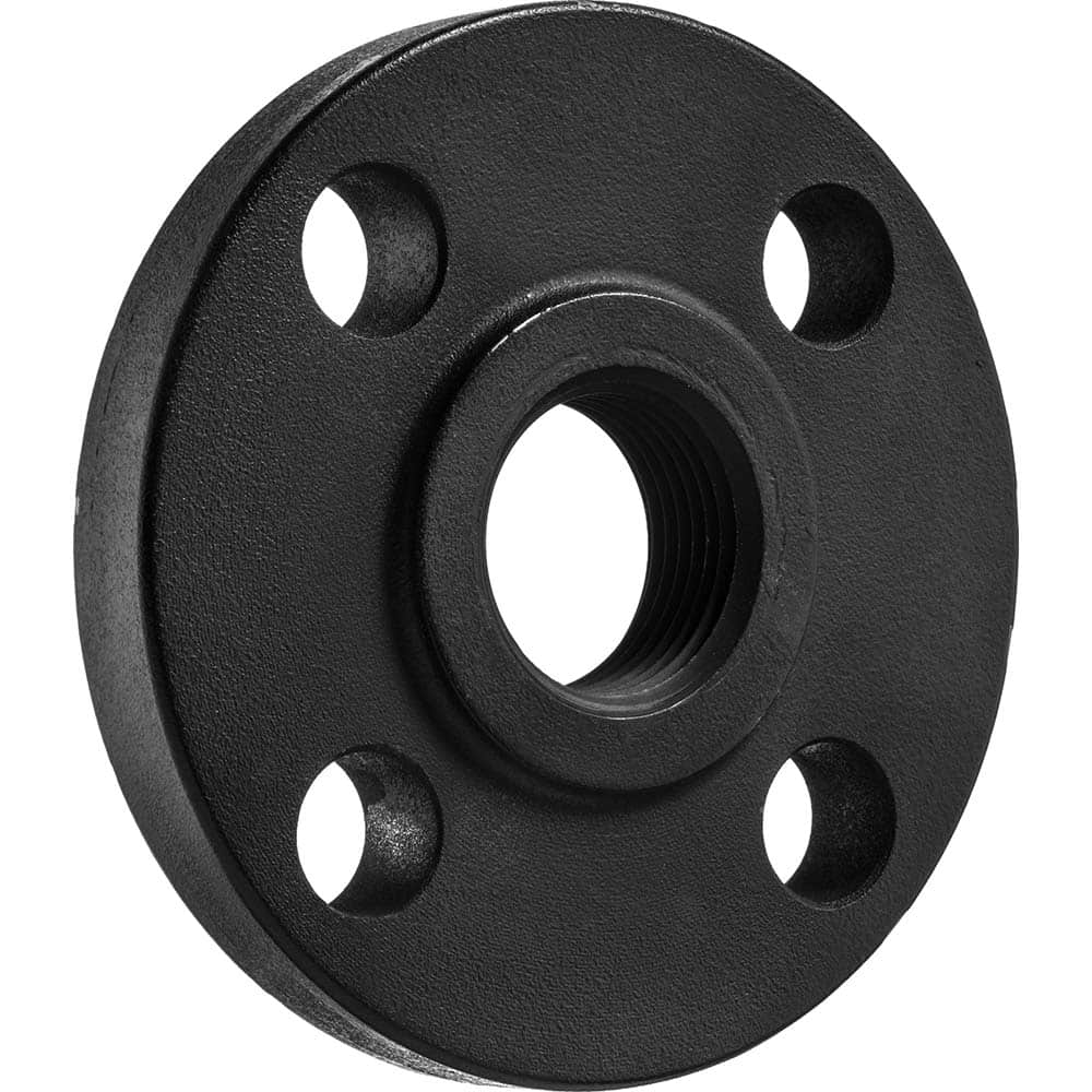 USA Sealing - Black & Galvanized Flanges; Style: Threaded ; Pipe Size: 1-1/4 (Inch); Outside Diameter (Inch): 5-1/4 ; Distance Across Bolt Hole Centers: 3-7/8 (Inch); Pressure Rating (psi): 300 ; Number of Holes: 4.000 - Exact Tooling