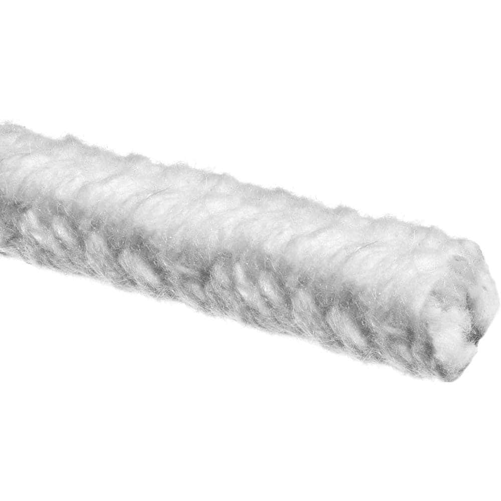 USA Sealing - Rope Gasketing; Material: Ceramic Fiber ; Width (Inch): 1-1/4 ; Color: White - Exact Tooling