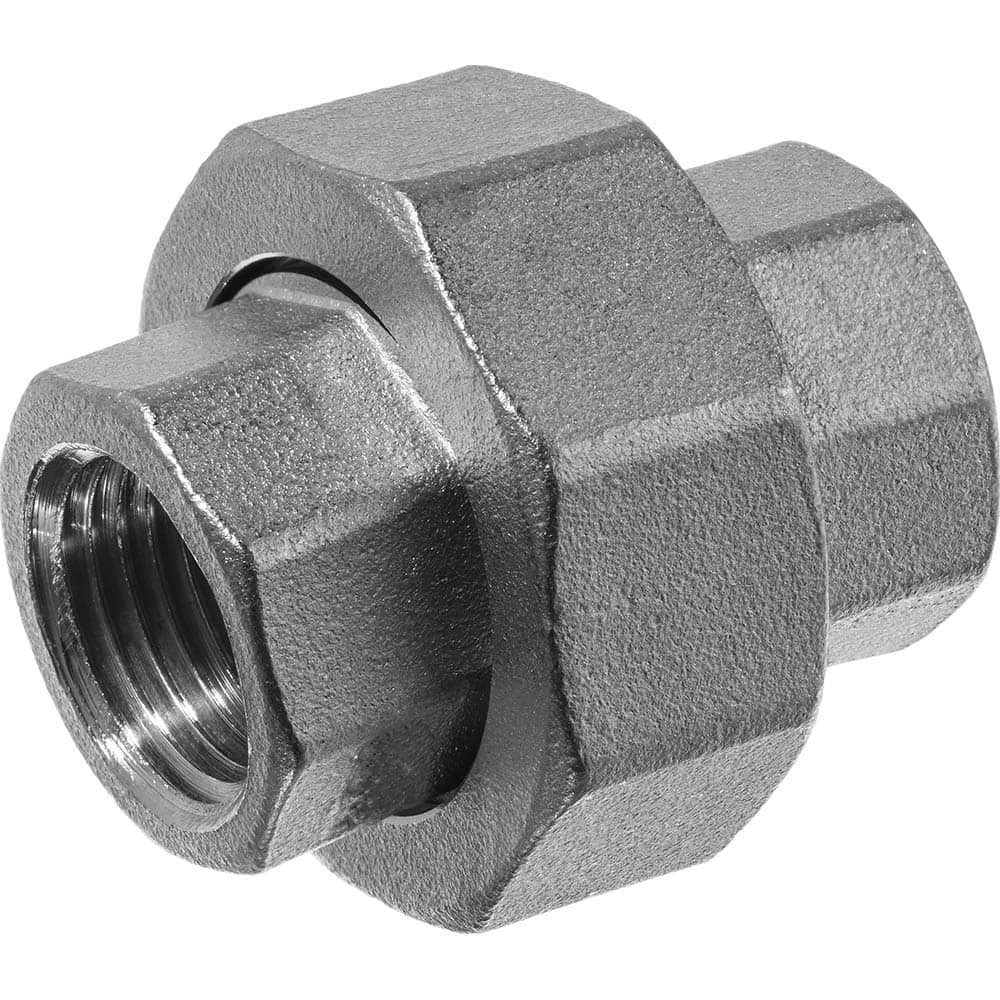 USA Sealing - Stainless Steel Pipe Fittings; Type: Union ; Fitting Size: 1-1/4 x 1-1/4 ; End Connections: FBSPP x FBSPP ; Material Grade: 304 ; Pressure Rating (psi): 150 - Exact Tooling