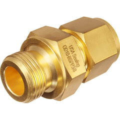 USA Sealing - Metal Compression Tube Fittings; Type: Male Straight Fitting ; End Connections: Tube OD x Male NPT ; Tube Outside Diameter (mm): 12 ; Thread Size: 1/4 ; Material: Brass ; Compression Style: Double Ferrule - Exact Tooling