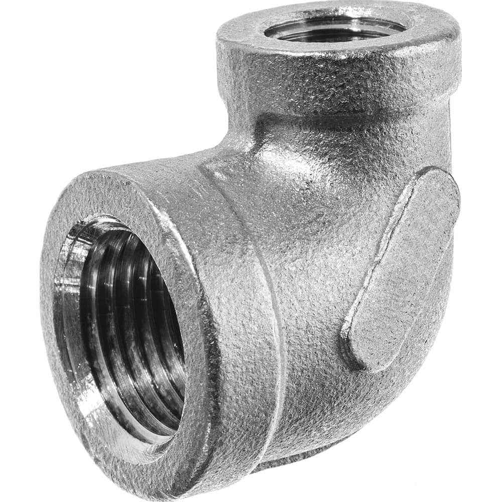 USA Sealing - Aluminum Pipe Fittings; Type: Elbow Reducer ; Fitting Size: 1 x 1/2 ; End Connections: FNPT x FNPT ; Material Grade: Class 150 ; Pressure Rating (psi): 150 - Exact Tooling