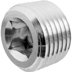USA Sealing - Aluminum Pipe Fittings; Type: Square Socket Plug ; Fitting Size: 3 ; End Connections: MNPT ; Material Grade: Class 150 ; Pressure Rating (psi): 150 - Exact Tooling