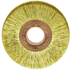 2″ × 1/2″-0.005″ Wire Size - Brass Non-Sparking Wire Wheel - Exact Tooling